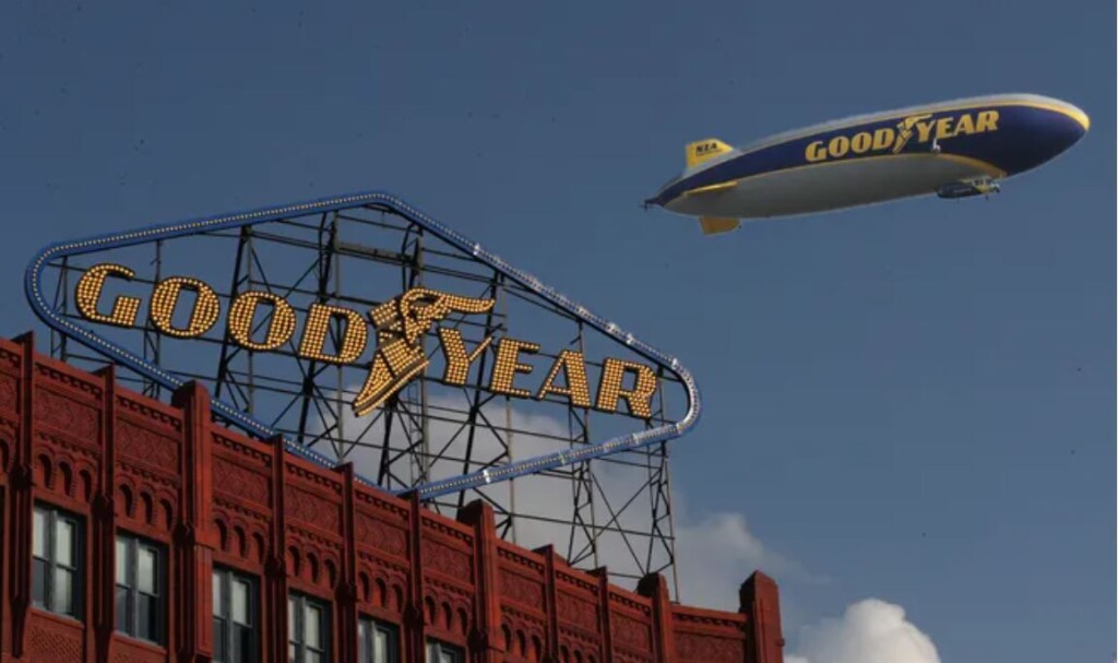 Goodyear relights famous sign in Akron